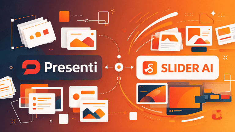 Presenti ou Slider AI : sources, retouches et exports