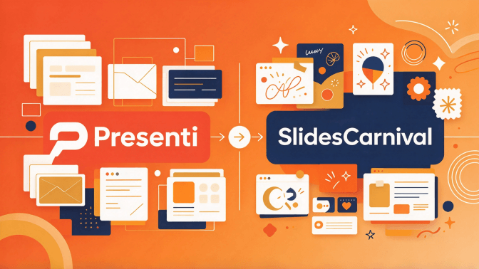 Presenti ou SlidesCarnival : modèles, IA et conditions d’utilisation