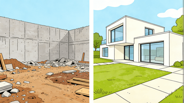 Rapport de chantier : Montrer l'avancement des travaux avec des photos avant/après