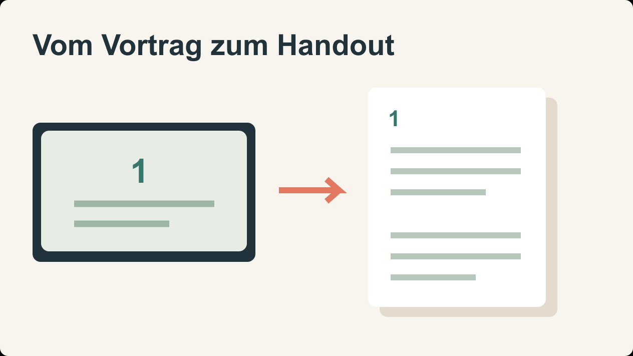 Handout aus Präsentationsfolien erstellen: Eine lesbare Begleitung