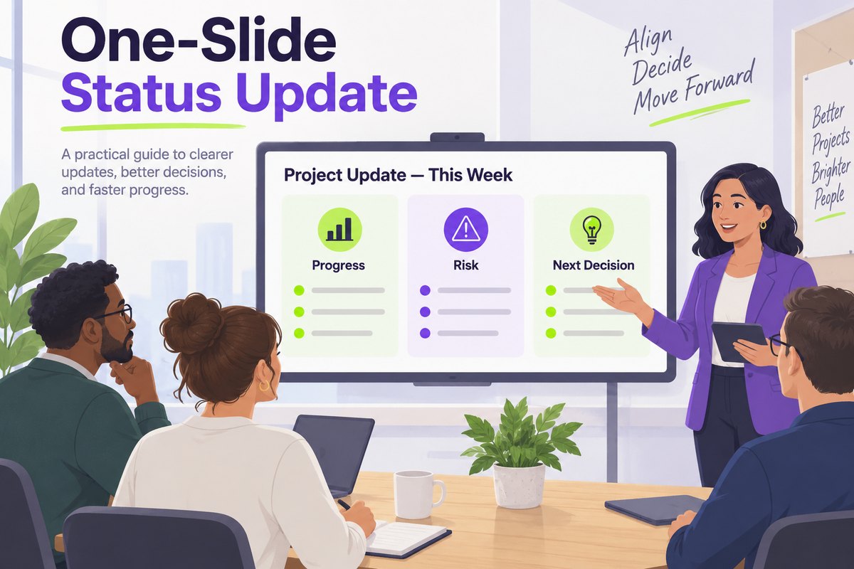 One-Slide Status Update: Progress, Risk, and the Next Decision