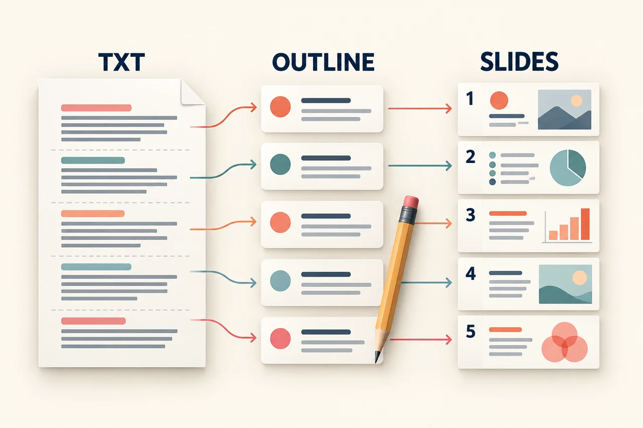 TXT to PowerPoint: Prepare a Source File and Build a Slide Draft