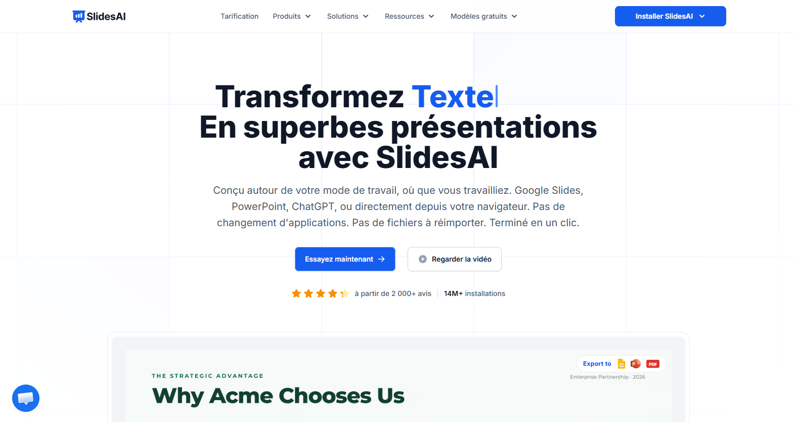 présentation ia gratuite