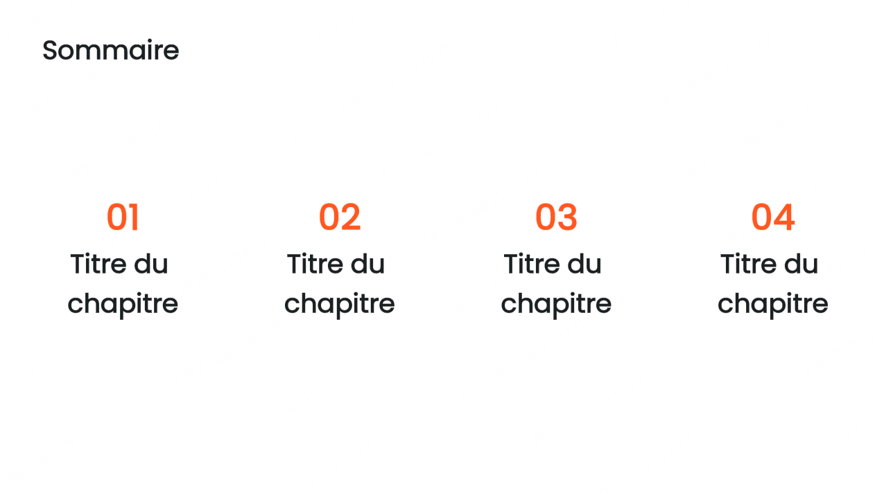sommaire présentation