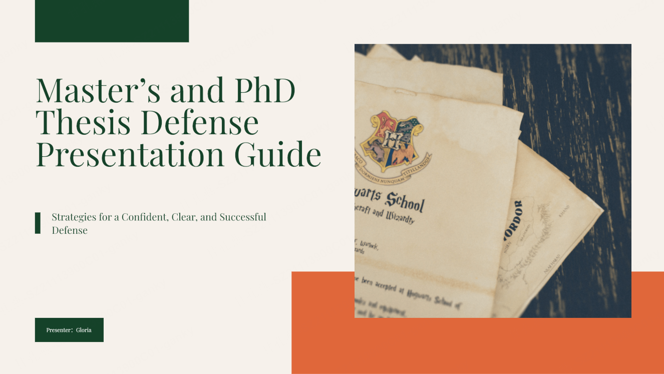 Thesis Defense Presentation Guide for Master's and PhD Students