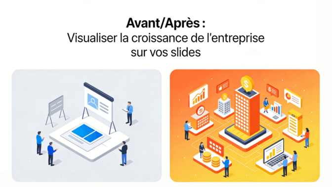 Avant/Après : Visualiser la croissance de l'entreprise sur vos slides
