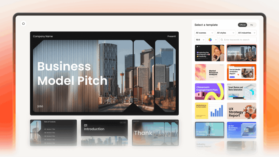 Presenti’s High-fidelity Brand Kit