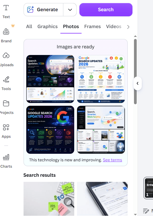 canva ai review search feature