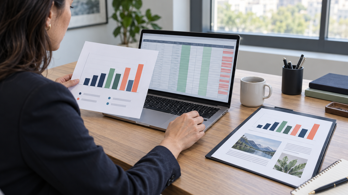 Contrôle final entre fichier Excel, graphique de présentation et version exportée