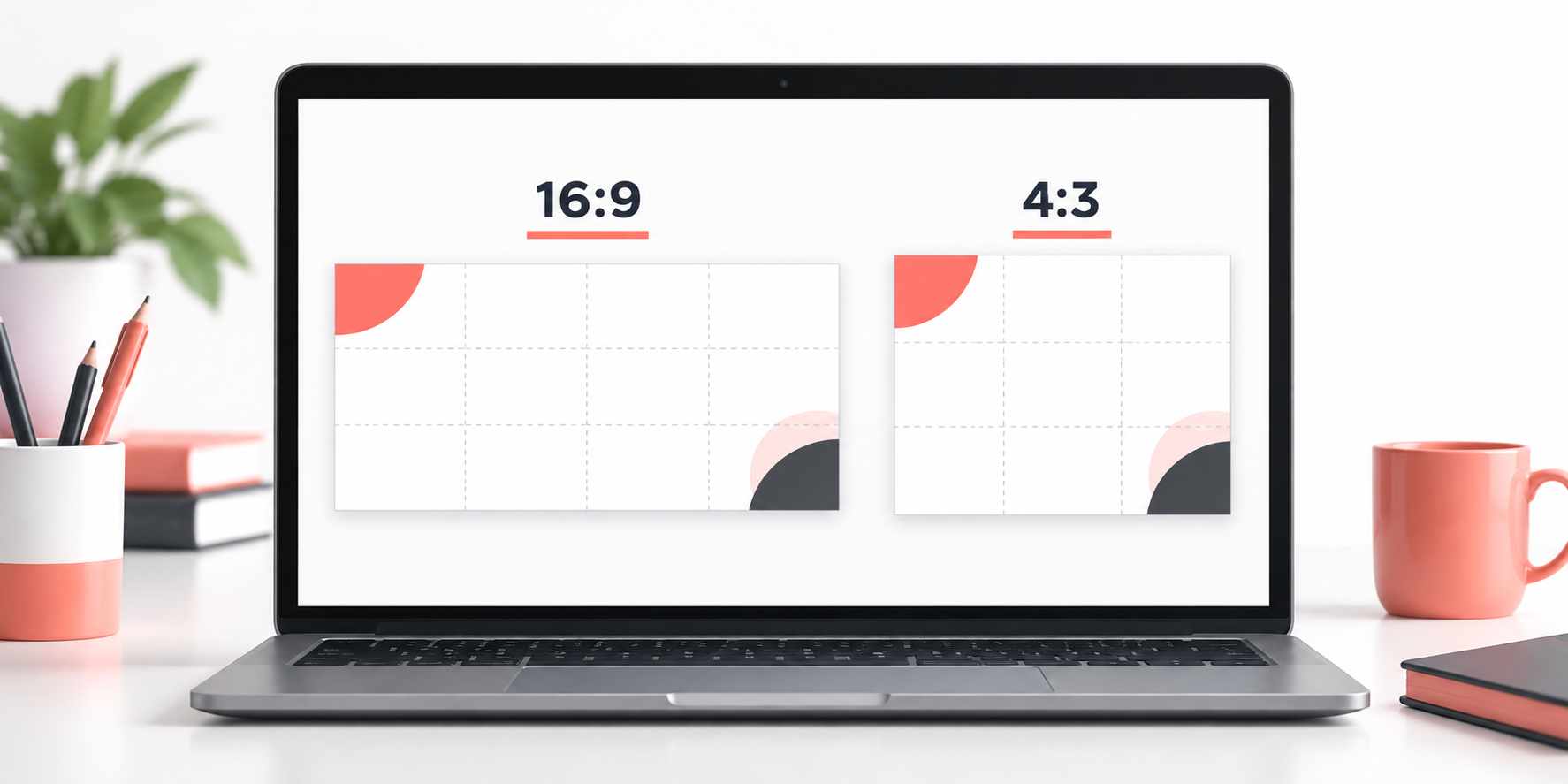 Comparaison visuelle des formats de diapositives 16:9 et 4:3