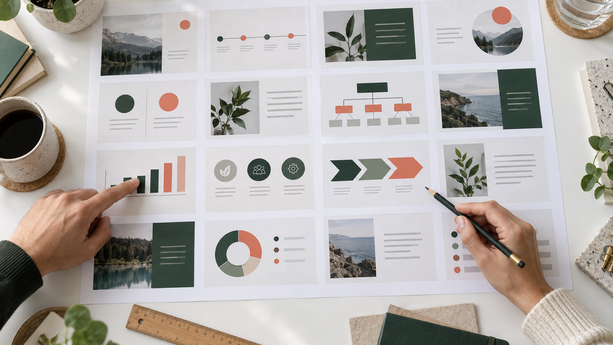 Relecture professionnelle de plusieurs mises en page avant la création des slides