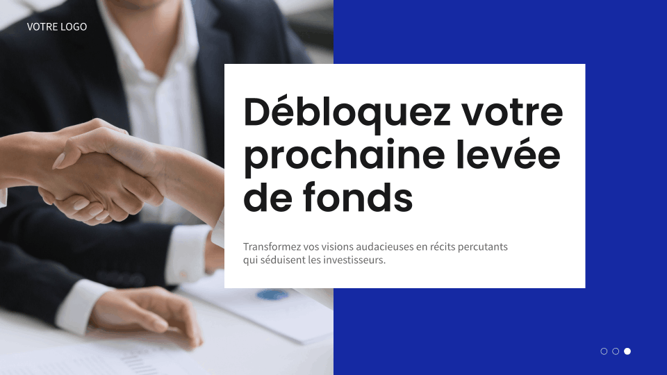 Modèle de Pitch Deck pour Levée de Fonds