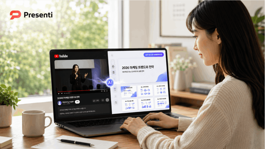 2026년 최신 youtube 동영상 ppt로 전환하는 4가지 방법