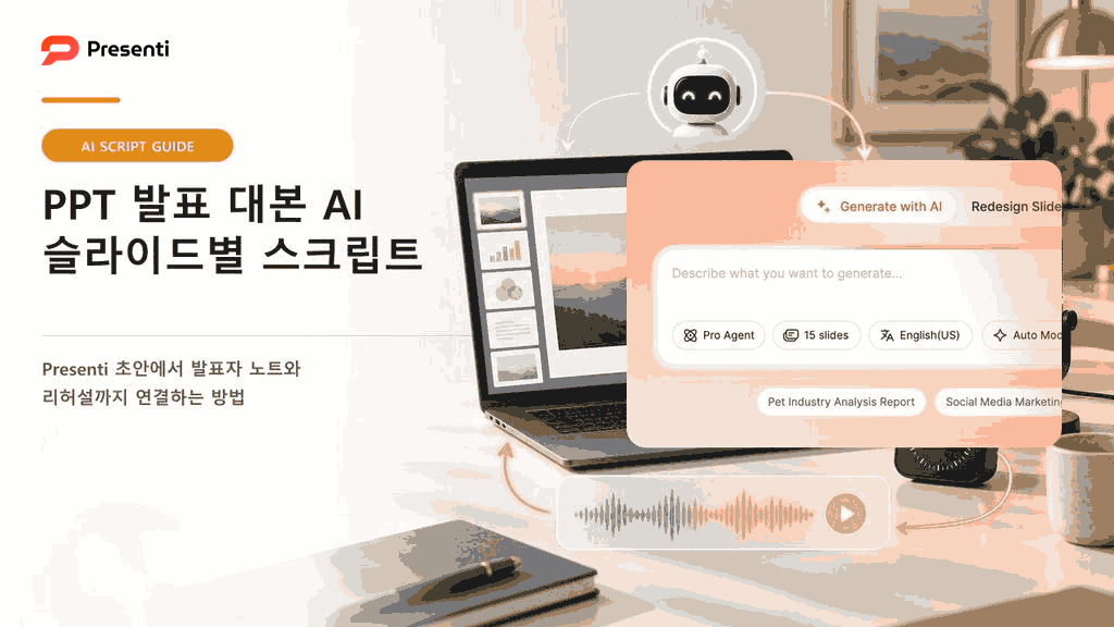 PPT 발표 대본 AI, 읽는 원고가 아니라 말하기 쉬운 스크립트로 만드는 법
