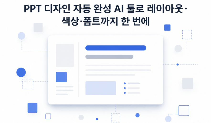 PPT 디자인 자동 완성 AI 툴로 레이아웃·색상·폰트까지 한 번에