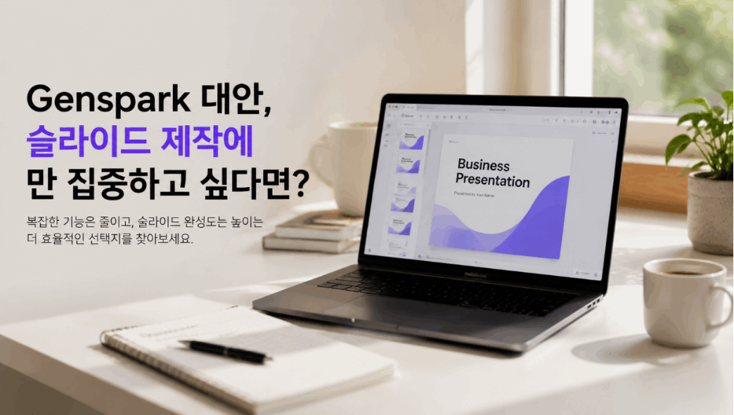 Genspark 대안, 슬라이드 제작에만 집중하고 싶다면?