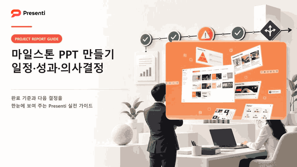 마일스톤 PPT, 일정표가 아니라 의사결정 자료로 만드는 법