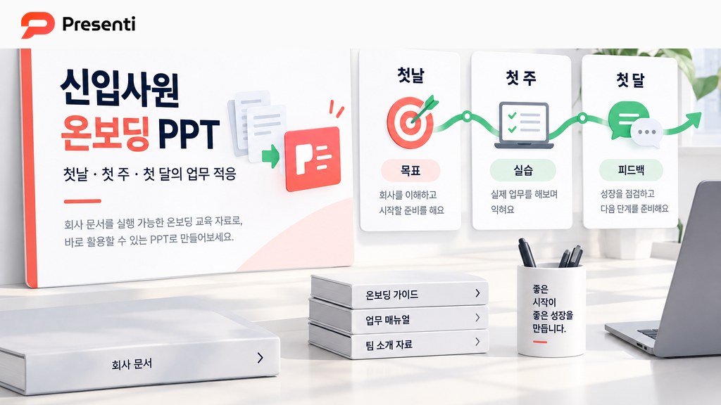 신입사원 온보딩 PPT, 첫날 안내를 실제 업무 행동으로 연결하는 법